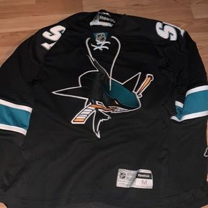 Reebok San Jose sharks jersey medium blank back